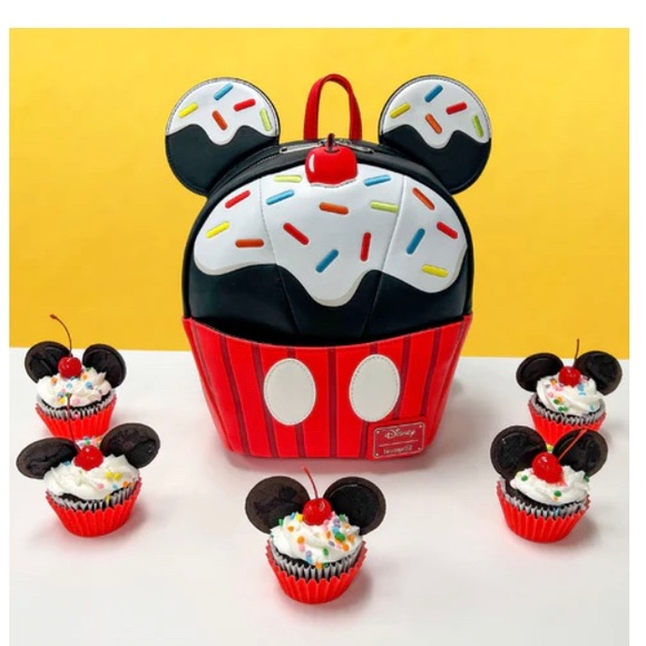 Loungefly Mickey Cupcake Sprinkles Mini Backpack NWT - Picture 5 of 6